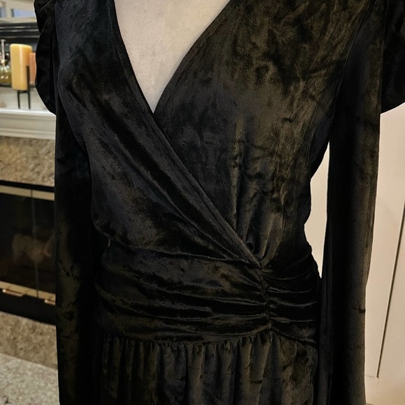& OTHER STORIES Draped Velvet Mini Dress Size 6 - Picture 5 of 8